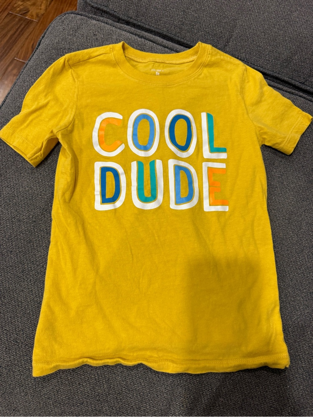 Carter's Yellow 'Cool Dude' Short Sleeve Tee with Multicolor Letters